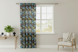 Cotton Curtain Floral Print Hawaiian Tropical 58 Inch Wide - Black