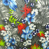 Poly-Cotton Floral Hawaiian Tropical Print for Arts, Crafts, & Sewing