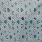 Poly-Cotton Hearts and Dots Print for Arts, Crafts, & Sewing