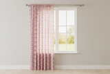 Cotton Curtain Hearts Print 58 Inch Wide Hearts and Dots - Red