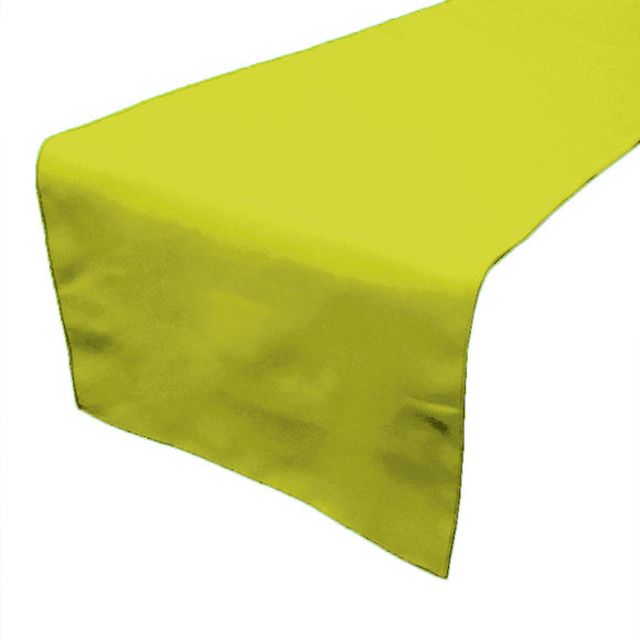 Poplin Table Runner Solid Highlighter Yellow