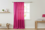 Shiny Satin Solid Single Curtain Panel Drapery 58 Inch Wide - Hot Pink