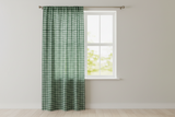 Poplin Gingham Checkered Window Curtain 56 Inch Wide - Hunter Green
