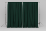 Solid Poplin Window Curtain or Photography Backdrop 58" Wide - Hunter Green