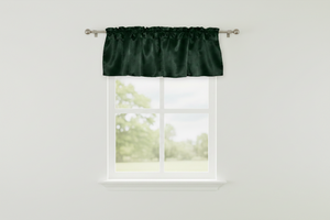 Shiny Smooth Satin Window Valance 58" Wide - Hunter Green