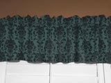 Floral Poplin Damask Window Valance 58" Wide