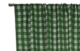 Poplin Tavern Gingham Check Print Polyester Window Curtain 58 Inch Wide