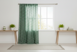 Cotton Gingham Checkered Curtain 58 Inch Wide - Hunter Green