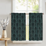 Poplin Damask Floral Café Tier Curtains Window Treatment Kitchen Home Décor