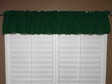 Solid Poplin Window Valance 58" Wide Hunter Green