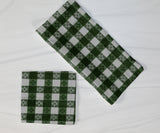 Poplin Tavern Gingham Checkered Polyester Napkins Dinner Table Decor 16" x 16" Hemmed (Pack of 6)