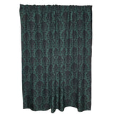 Poplin Damask Print Polyester Window Curtain 58 Inch Wide Hunter Green