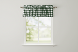 Cotton Gingham Checkered Window Valance 58" Wide - Hunter Green