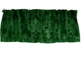 Velvet Embossed Damask Window Valance 54 Inch Wide
