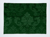 Velvet Embossed Damask Dinner Table Placemats Holiday Home Decoration 13" x 19" (Pack of 4)