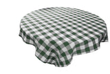 Poplin Buffalo Checkered Round Tablecloth for Wedding/Bridal Shower, Birthdays, Special Events