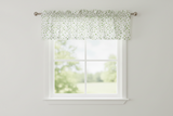 Cotton Window Valance Floral Print 58 Inch Wide Butterfly - Green