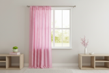 Cotton Curtain Polka Dots Print 58 Inch Wide / Small Dots - White on Pink