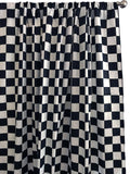 Cotton Curtain Checkered Print 58 Inch Wide Racecar 2 Inch Checkerboard - Black and White