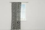 Cotton Curtain Checkered Print 58 Inch Wide Racecar 2 Inch Checkerboard - Black and White