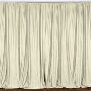 Solid Poplin Window Curtain or Photography Backdrop 58" Wide Ivory