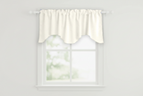 Poplin Solid Scalloped Wave Window Valance 58" Wide / 20" Tall