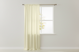 Shiny Satin Solid Single Curtain Panel Drapery 58 Inch Wide - Ivory