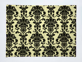 Poplin Damask Floral Dinner Table Placemats Holiday Home Decoration 13" x 19" (Pack of 4)