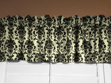 Floral Poplin Damask Window Valance 58" Wide