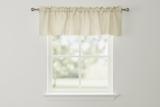 Faux Burlap Window Valance 58" Wide - Ivory