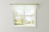 Sheer Organza Window Valance 58" Wide - Solid Ivory