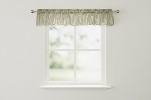 Crinkle Taffeta Window Valance 52" Wide - Ivory