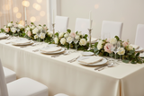 Polyester Poplin Gaberdine Durable Tablecloth Solid - Ivory