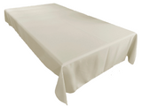 Polyester Poplin Gaberdine Durable Tablecloth Solid - Ivory
