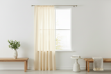 Sheer Tinted Organza Solid Single Curtain Panel 58 Inch Wide - Ivory