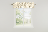 Solid Poplin Curtain Valance Sleeve Topper - Ivory