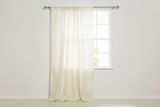 Pintuck Taffeta Cross Stitch Pattern Single Curtain Panel 54 Inch Wide - Ivory