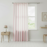 Cotton Curtain Stripe Print 58 Inch Wide / 2 Inch Stripe - Pink and White