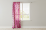 Cotton Curtain Polka Dots Print 58 Inch Wide / Large Dots - Fuchsia on White