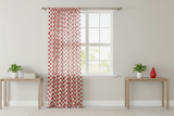 Cotton Curtain Polka Dots Print 58 Inch Wide / Large Dots - White on Red