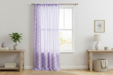 Poplin Gingham Checkered Window Curtain 56 Inch Wide - Lavender