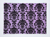 Poplin Damask Floral Dinner Table Placemats Holiday Home Decoration 13" x 19" (Pack of 4)