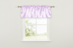 Shiny Smooth Satin Window Valance 58" Wide - Lavender