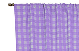 Poplin Tavern Gingham Check Print Polyester Window Curtain 58 Inch Wide