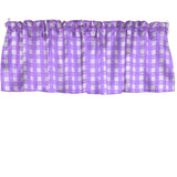 Poplin Tavern Gingham Checkered Polyester Window Valance 58" Wide