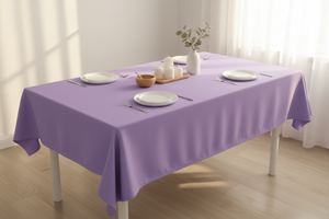 Polyester Poplin Gaberdine Durable Tablecloth Solid - Lavender