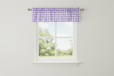 Cotton Gingham Checkered Window Valance 58" Wide - Lavender
