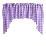 Poplin Tavern Gingham Checkered Swag Window Valance 58" Wide / 36" Tall