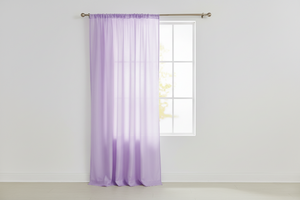 Faux Silk Solid Dupioni Window Curtain 56 Inch Wide - Lavender