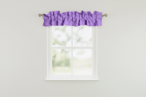 Solid Poplin Curtain Valance Sleeve Topper - Lavender